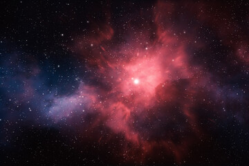 Wall Mural - deep and far away universe filled with stars, nebula and galaxy