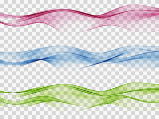 Wall Mural - Soft bright colorful web border layout set of beautiful modern swoosh wave collection. Vector illustration