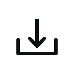 Fototapete - download icon line art	