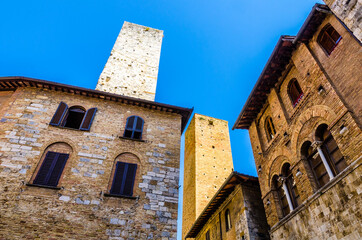 San Gimignano and its famous towers, Siena, Tuscany, Italy