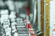 © Wingedbull - Vintage electronic circuit boards with radio parts and chips, close-up, macro photo