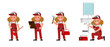 © yindee - Plumber kid girl character vector design. Presentation in various action with emotions.