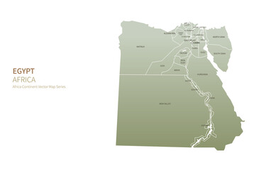 Wall Mural - Egypt map. vector map of african countries.