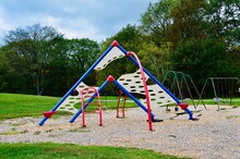 Children Playground At Gannett Hill Park, Ontario County In Upstate New York. 