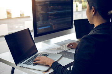 developing programming and coding technologies working in a software engineers developing applicatio