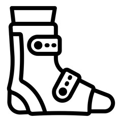 Sticker - Injury leg icon. Outline injury leg vector icon for web design isolated on white background