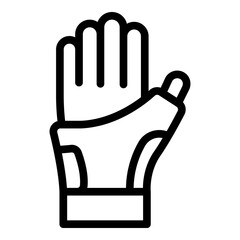 Canvas Print - Finger bandage icon. Outline finger bandage vector icon for web design isolated on white background