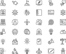 Business Vector Icon Set Such As: Connect, World, Statistics, Managing, Identity, Tablet, Order, App, Hand, Software, Preparation, E Learning And Education, Learning, Form, Code, Family, Supervisor
