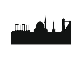 Sticker - Izmir city skyline in Turkey.