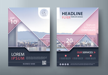 Flyer design, Leaflet cover presentation, book cover template vector, layout in A4 size.