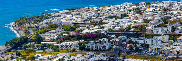 view of Saint-Denis, Reunion island 