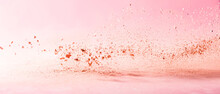 Splash Of Natural Make Up Tints On Pink Background