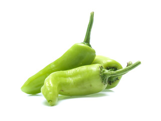 Wall Mural - green pepper isolated on a white background