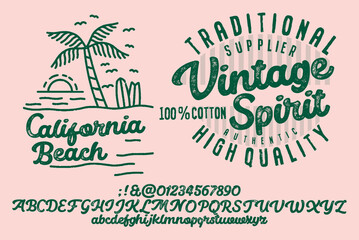 hand drawn calligraphy typeface for logos.outdoor poster advertising inspired font.