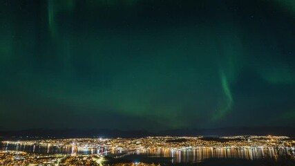 northern lights above tromsø, norway