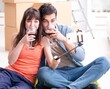 © Elnur - Couple taking selfie and drinking wine