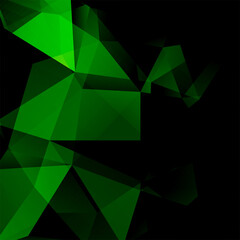 Wall Mural - Green polygonal vector background. Can be used in cover design, book design, website background. Vector illustration