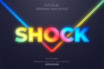 Wall Mural - Gradient Neon Glow Editable Text Style Effect Premium