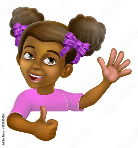 A young black little girl c...