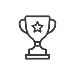 trophy line icon vector images