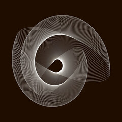 Wall Mural - Spirograph abstract element on a black background