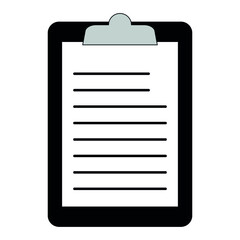 Wall Mural - Clipboard with document icon. Flat illustration of clipboard for web. vector illustration. eps 10