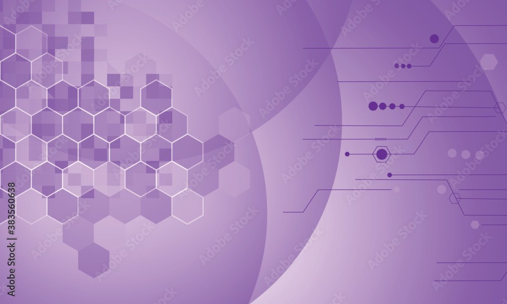Background abstract technology digital concept glowing purple geometric ...