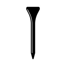 Golf Tee For Teeing Off In Vector