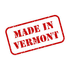 Wall Mural - Made in Vermont state sign in rubber stamp style vector