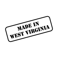 Wall Mural - Made in West Virginia state sign in rubber stamp style vector