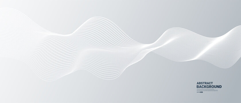 Abstract white background with wavy lines.
