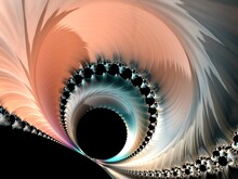 Abstract Feathery Eye Fractal Background - The Owl Is Watching You Or Are You Watching The Owl? Feathers Surround The Focal Point With Lovely Colors. Amazing Background...