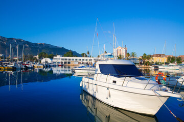 Wall Mural - Denia marina boats in alicante Valencia Province Spain