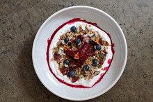 Healthy Breakfast Cereal With Yoghurt