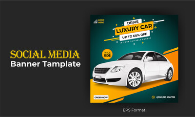 Black friday car sale social media post template