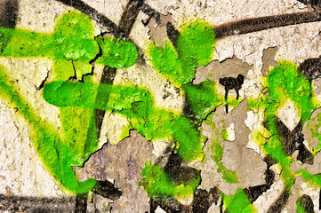 Wall Mural - Cracked wall with paint