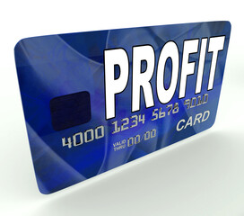 Profit on Credit Debit Card Shows Earn Money