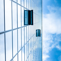 Poster - Modern facade of glass and steel.