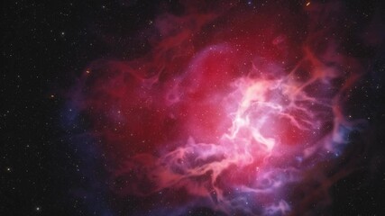 Wall Mural - spaceship flies around the orion nebula in space. billions of stars in the milky way galaxy. beautif
