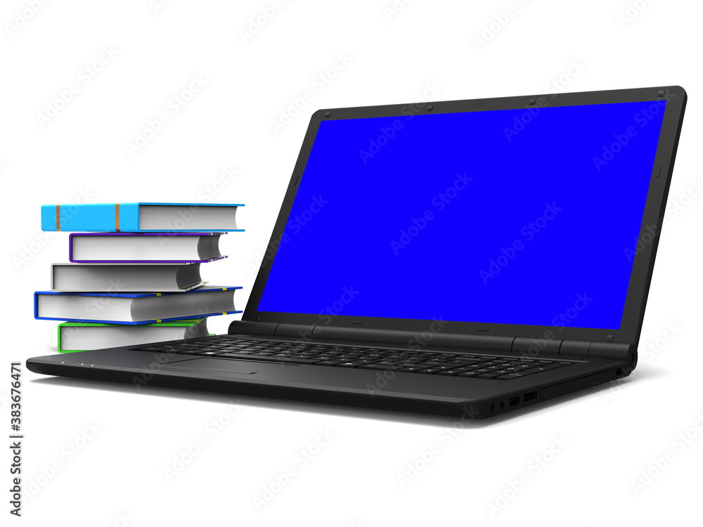 Books Computer Means Computing Pc And Www Stock Illustration | Adobe Stock