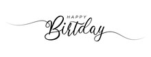 Happy Birtday. Letter Calligraphy Banner