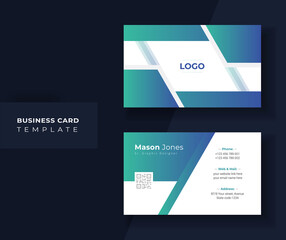 Wall Mural - Minimal Business card  With Gradient design.
