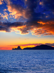 Wall Mural - Ibiza island sunset with Es Vedra in background