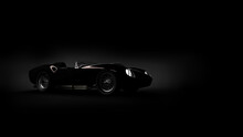 Silhouette Of Black Vintage Sports Car