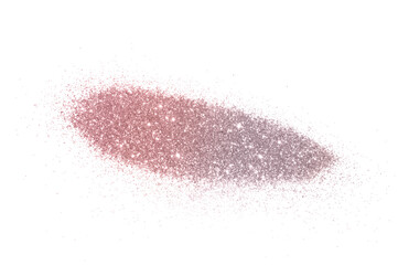 Wall Mural - Pink glitter sparkles on white background