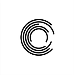 Wall Mural - circle logo shaped letter C , logo circle letter c 