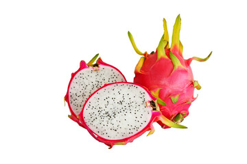 Wall Mural - Dragon fruit with isolated on a white background