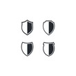 © indra23_anu - black shield logo template vector illustration