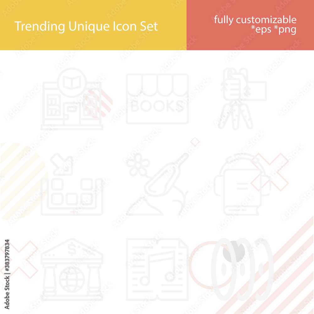 Simple set of collections related lineal icons. Stock Vector | Adobe Stock