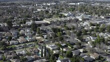 Van Nuys Residential Housing California Drone View